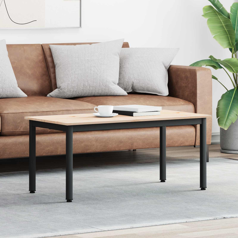 Stolik kawowy Naturalny 100 x 50 x 45 cm Lite drewno sosnowe