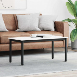 Stolik kawowy Biały 100 x 50 x 45 cm Lite drewno sosnowe