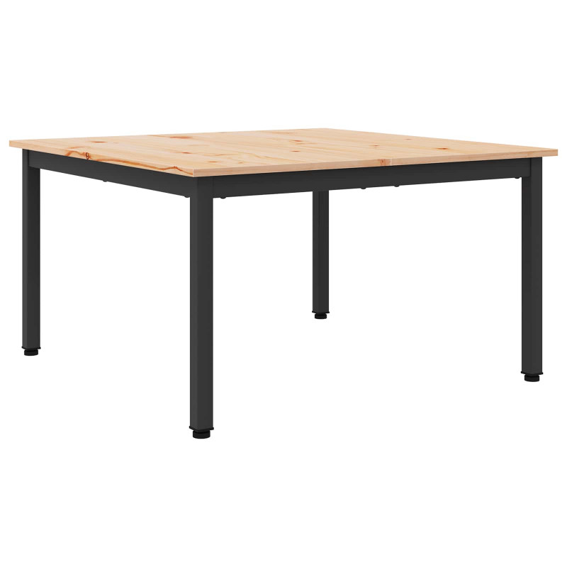 Stolik kawowy Naturalny 80 x 80 x 45 cm Lite drewno sosnowe