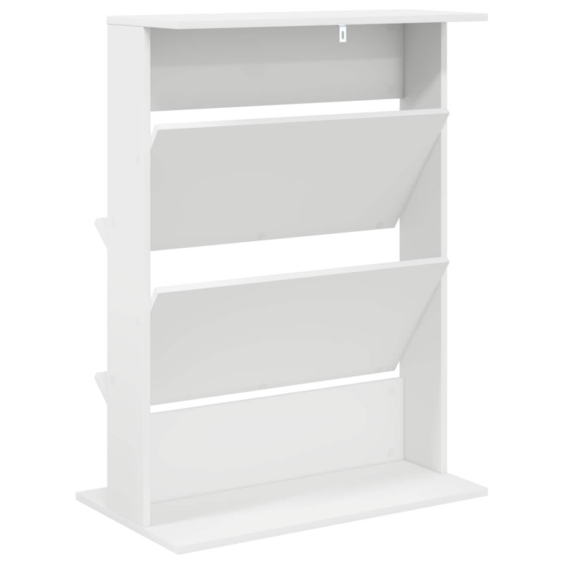 Regał na gazety Biały 70 x 41 x 96 cm Materiał drewnopochodny