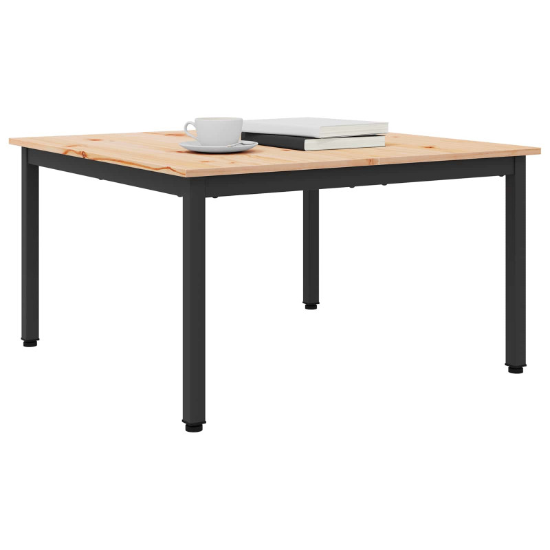 Stolik kawowy Naturalny 80 x 80 x 45 cm Lite drewno sosnowe