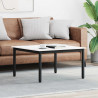 Stolik kawowy Biały 80 x 80 x 45 cm Lite drewno sosnowe