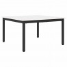 Stolik kawowy Biały 80 x 80 x 45 cm Lite drewno sosnowe