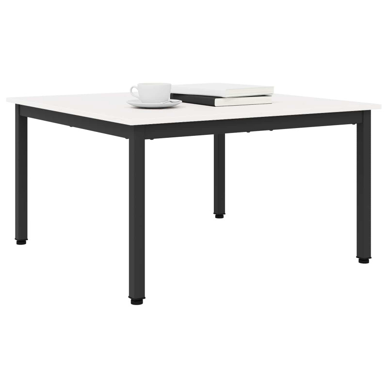 Stolik kawowy Biały 80 x 80 x 45 cm Lite drewno sosnowe