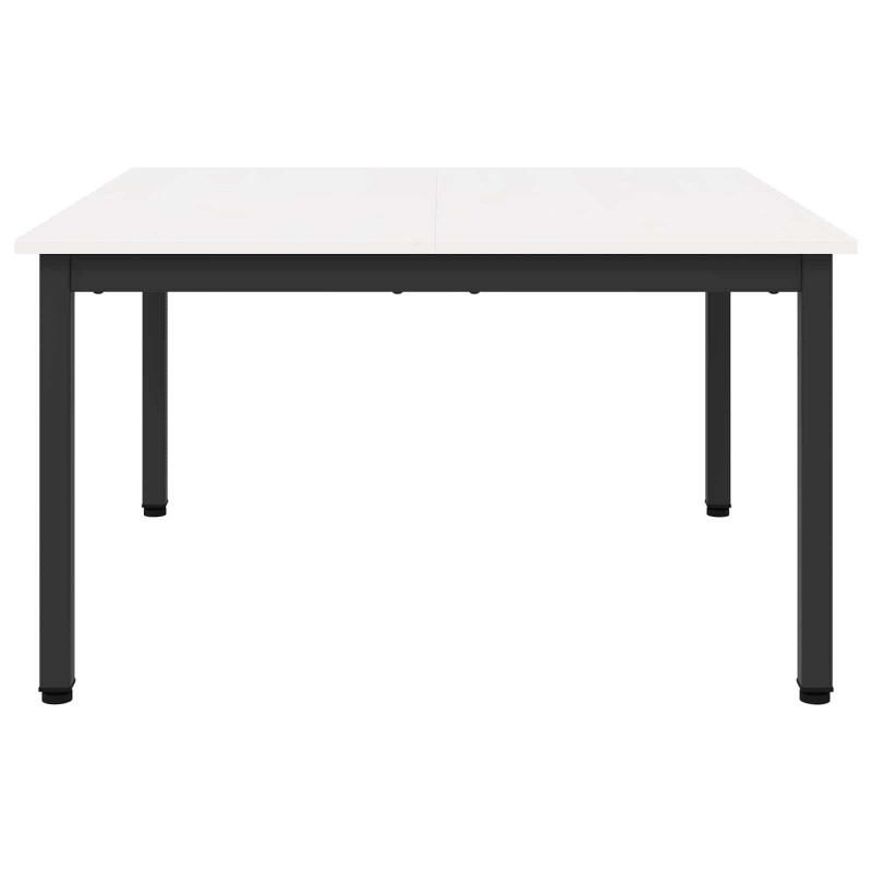 Stolik kawowy Biały 80 x 80 x 45 cm Lite drewno sosnowe