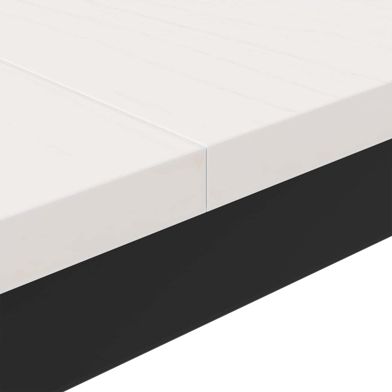 Stolik kawowy Biały 80 x 80 x 45 cm Lite drewno sosnowe