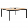 Stolik kawowy Naturalny 100 x 100 x 45 cm Lite drewno sosnowe