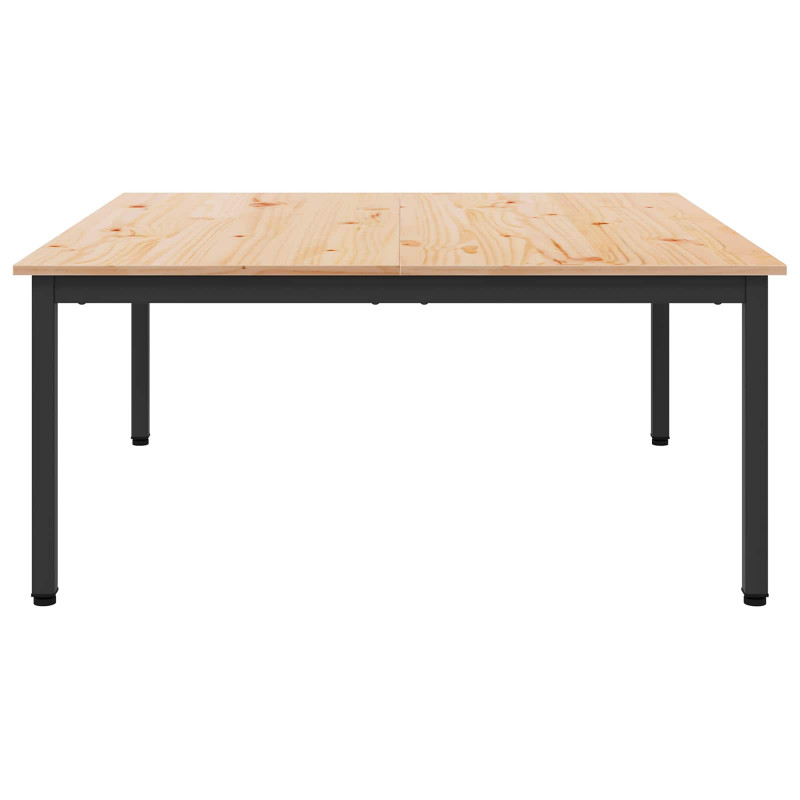 Stolik kawowy Naturalny 100 x 100 x 45 cm Lite drewno sosnowe