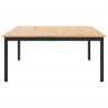 Stolik kawowy Naturalny 100 x 100 x 45 cm Lite drewno sosnowe