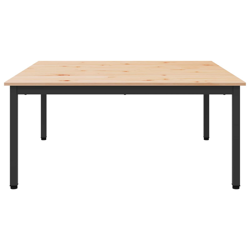 Stolik kawowy Naturalny 100 x 100 x 45 cm Lite drewno sosnowe