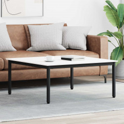 Stolik kawowy Biały 100 x 100 x 45 cm Lite drewno sosnowe