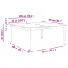 Stolik kawowy Biały 100 x 100 x 45 cm Lite drewno sosnowe