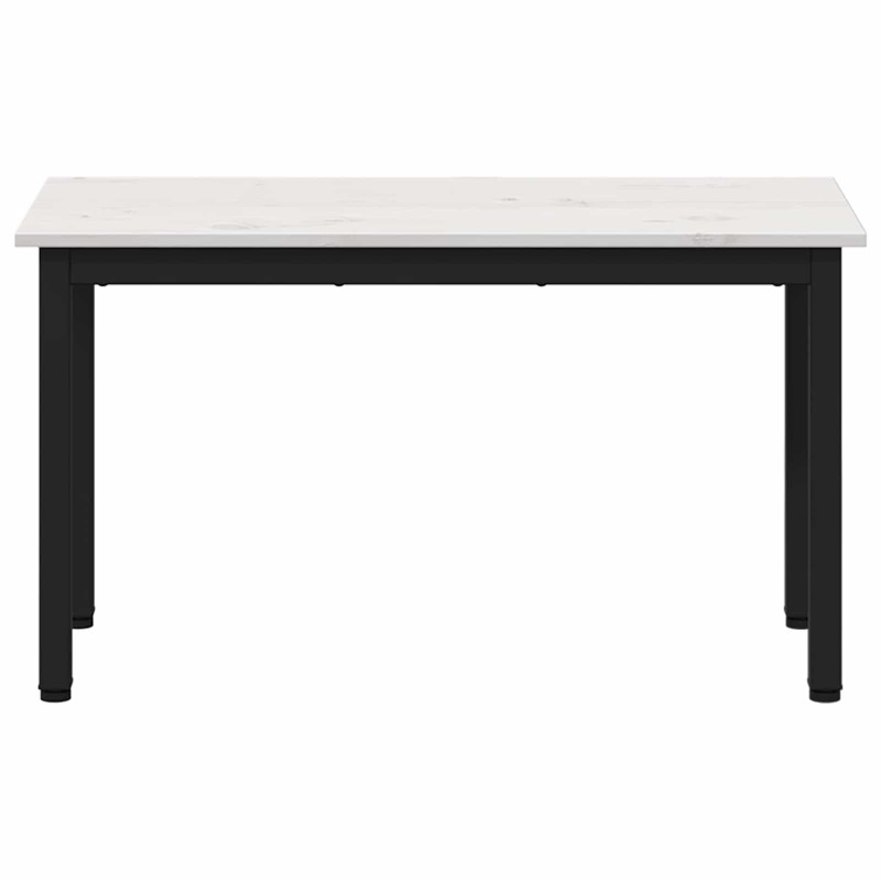 ławka Biały 80 x 35 x 45 cm Lite drewno sosnowe