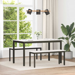 ławka Biały 110 x 35 x 45 cm Lite drewno sosnowe