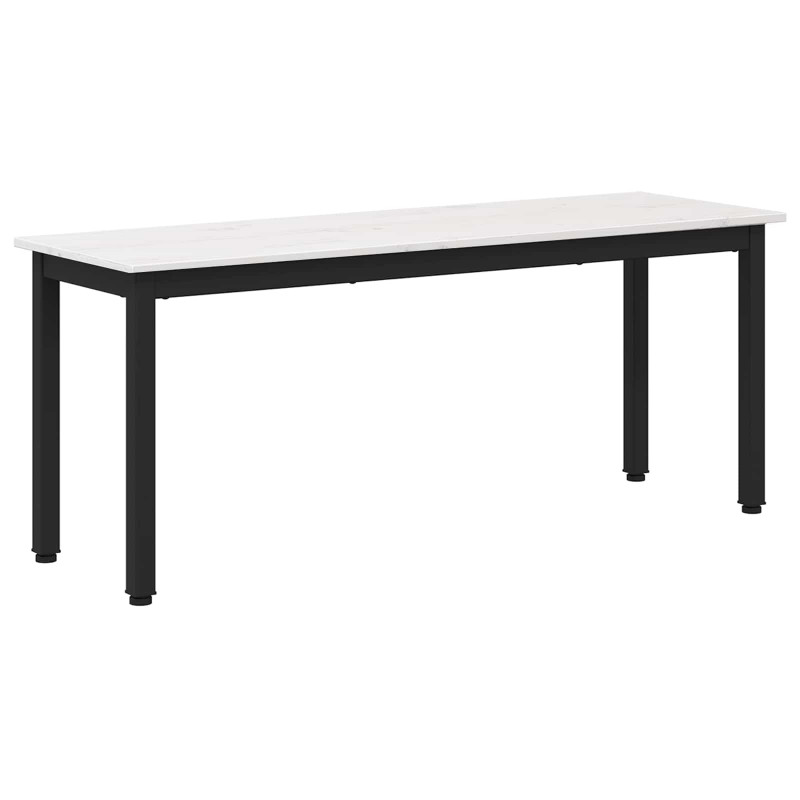ławka Biały 110 x 35 x 45 cm Lite drewno sosnowe