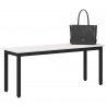 ławka Biały 110 x 35 x 45 cm Lite drewno sosnowe