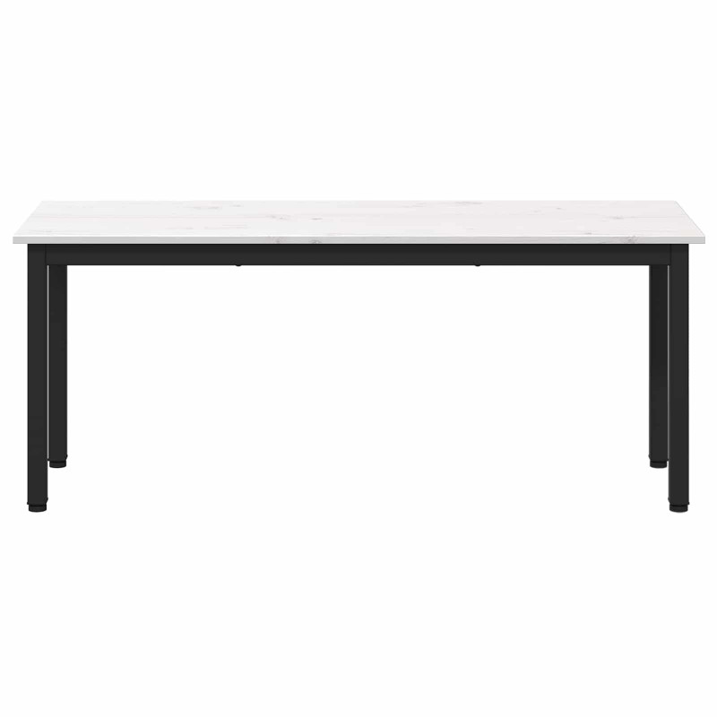 ławka Biały 110 x 35 x 45 cm Lite drewno sosnowe