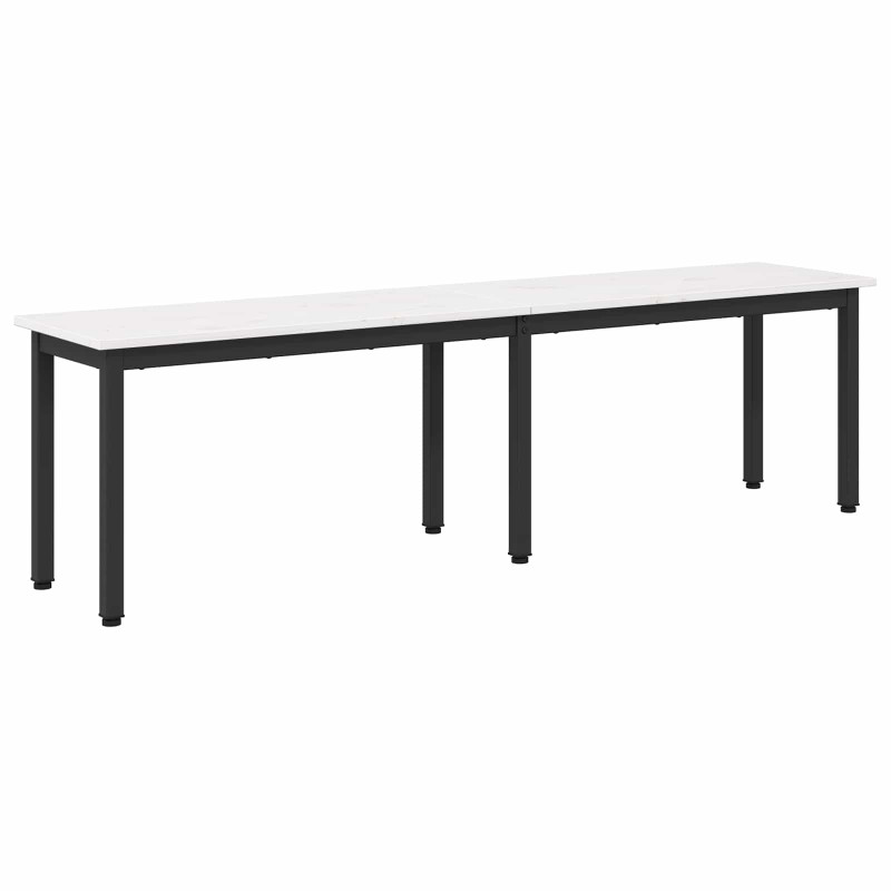 ławka Biały 160 x 35 x 45 cm Lite drewno sosnowe