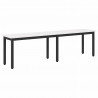 ławka Biały 160 x 35 x 45 cm Lite drewno sosnowe
