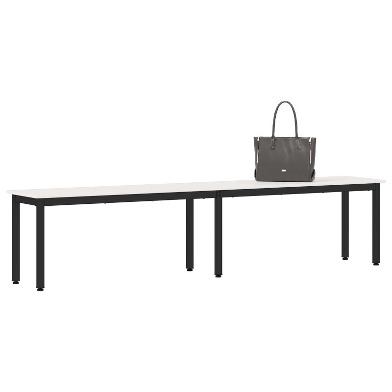 ławka Biały 200 x 35 x 45 cm Lite drewno sosnowe