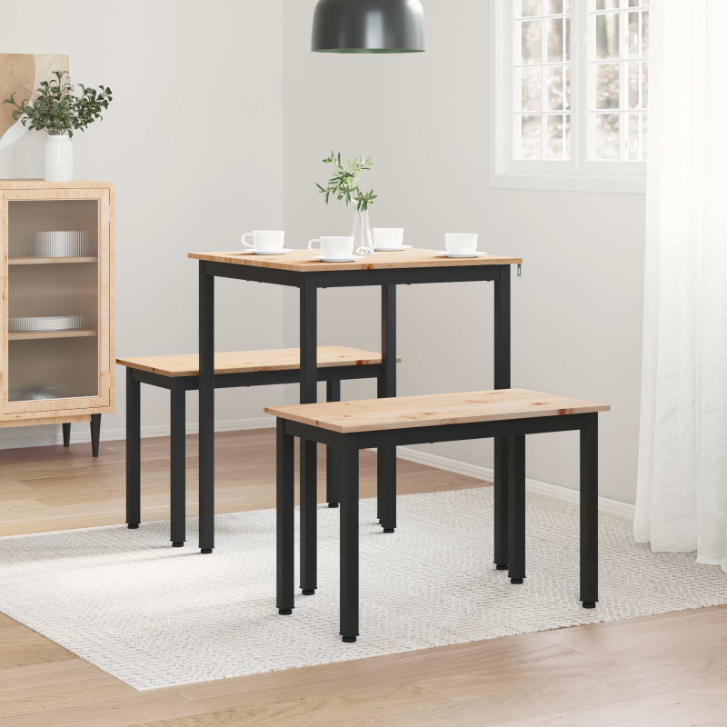 Stół jadalny Naturalny 60 x 60 x 75 cm Lite drewno sosnowe