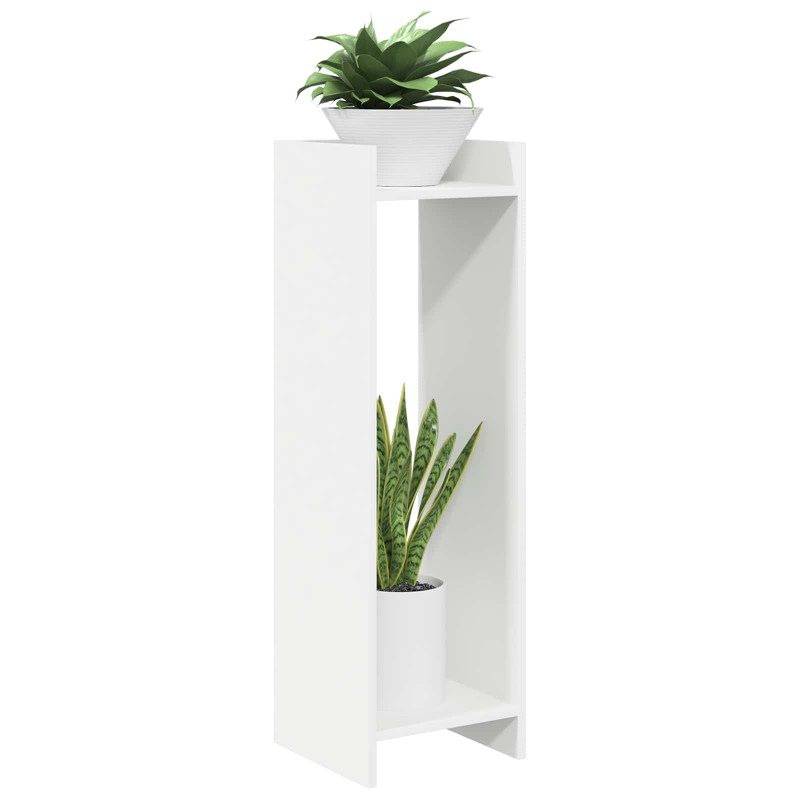 Stojak na rośliny z półką 2 pcs Biały 30 x 30 x 100 cm