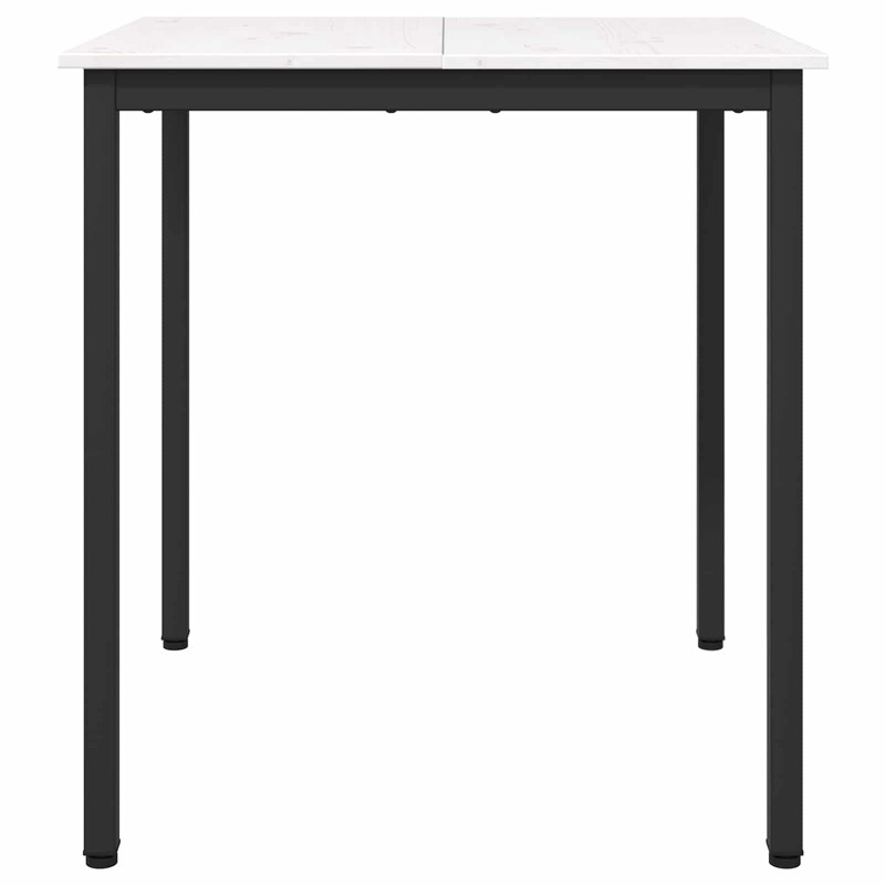 Stół jadalny Biały 70 x 70 x 75 cm Lite drewno sosnowe