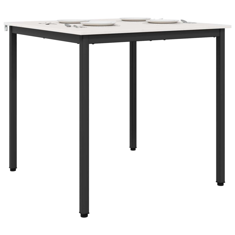 Stół jadalny Biały 80 x 80 x 75 cm Lite drewno sosnowe