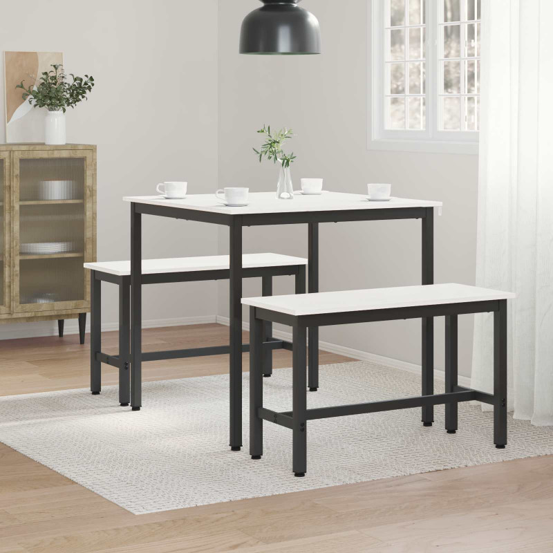 Stół jadalny Biały 80 x 80 x 75 cm Lite drewno sosnowe