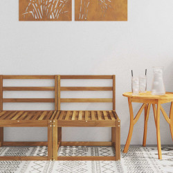 Środkowa sofa ogrodowa Lite Drewno Akacji Naturalny