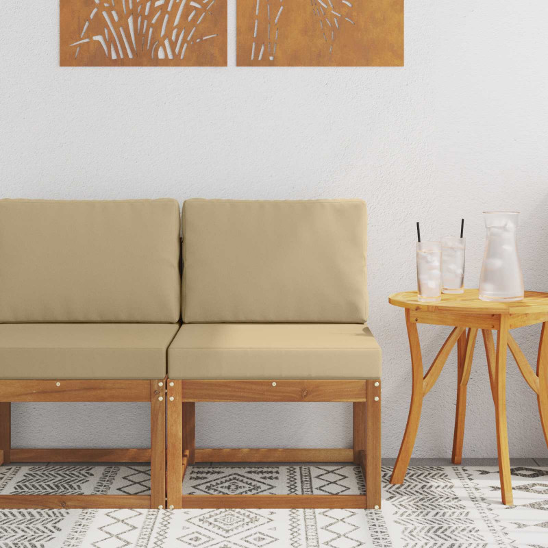 Środkowa sofa ogrodowa Lite Drewno Akacji