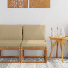 Środkowa sofa ogrodowa Lite Drewno Akacji