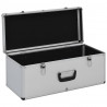 Skrzynie do przechowywania, 2 szt., srebrne, aluminiowe