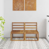2 Sztuka Środkowa sofa ogrodowa Lite Drewno Akacji Naturalny