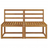 2 Sztuka Środkowa sofa ogrodowa Lite Drewno Akacji Naturalny