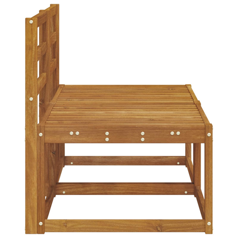 2 Sztuka Środkowa sofa ogrodowa Lite Drewno Akacji Naturalny
