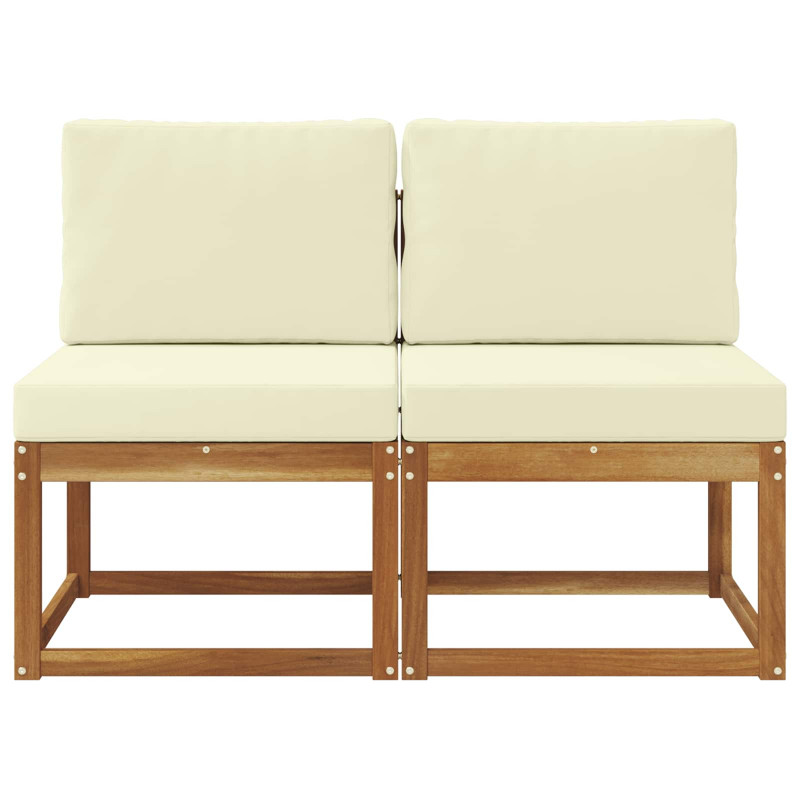 2 Sztuka Środkowa sofa ogrodowa Lite Drewno Akacji