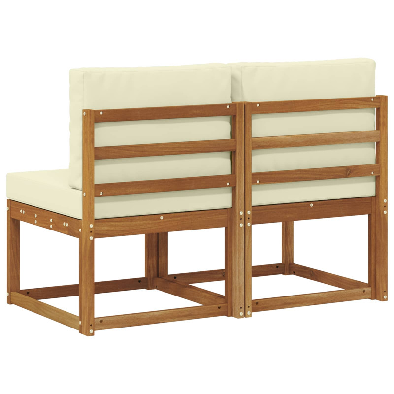 2 Sztuka Środkowa sofa ogrodowa Lite Drewno Akacji