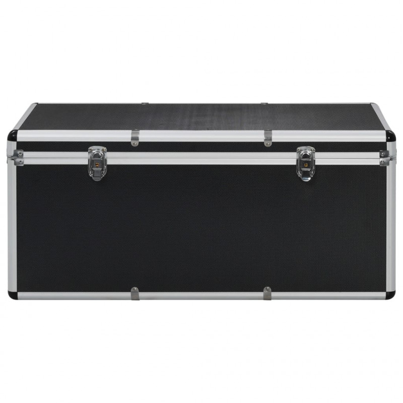 Skrzynie do przechowywania, 3 szt., czarne, aluminiowe