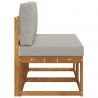2 Sztuka Środkowa sofa ogrodowa Lite Drewno Akacji Naturalny