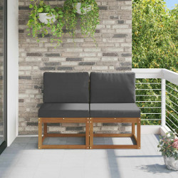 2 Sztuka Środkowa sofa ogrodowa Lite Drewno Akacji