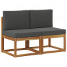 2 Sztuka Środkowa sofa ogrodowa Lite Drewno Akacji