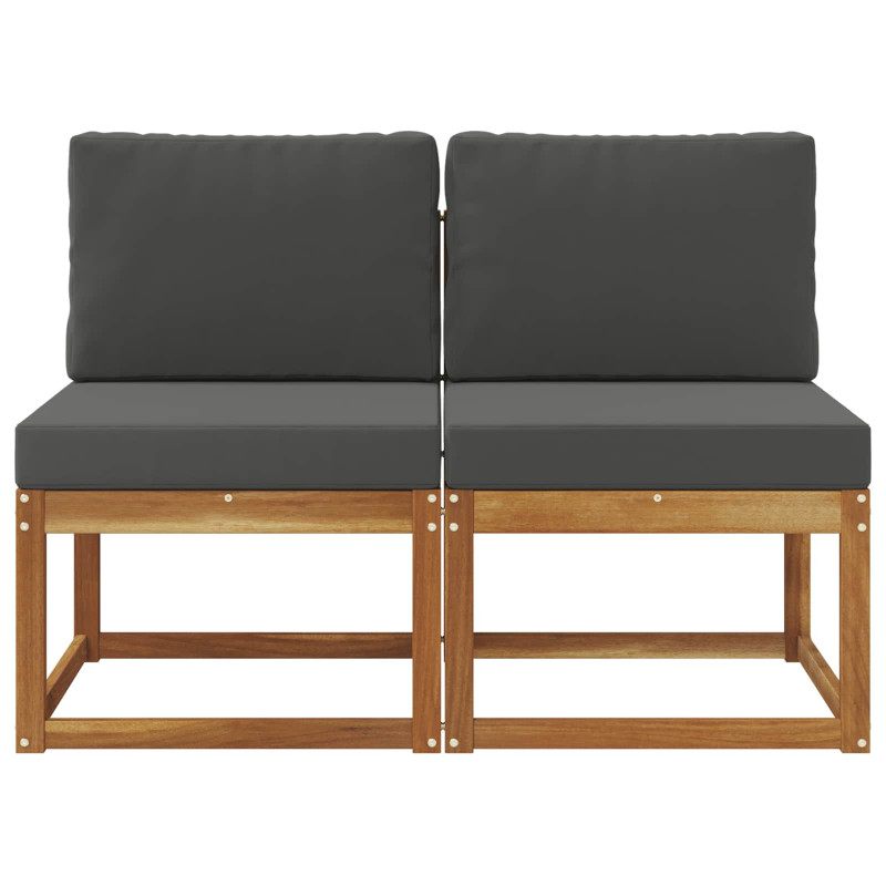 2 Sztuka Środkowa sofa ogrodowa Lite Drewno Akacji