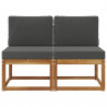 2 Sztuka Środkowa sofa ogrodowa Lite Drewno Akacji