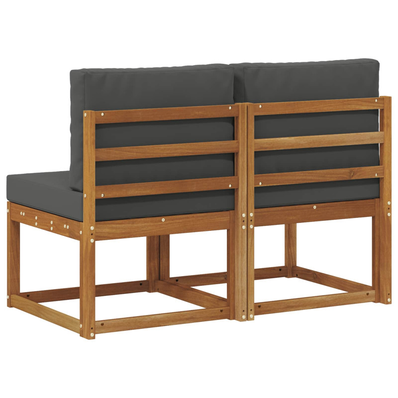 2 Sztuka Środkowa sofa ogrodowa Lite Drewno Akacji
