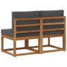 2 Sztuka Środkowa sofa ogrodowa Lite Drewno Akacji
