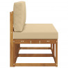 2 Sztuka Środkowa sofa ogrodowa Lite Drewno Akacji Naturalny