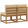 2 Sztuka Środkowa sofa ogrodowa Lite Drewno Akacji Naturalny