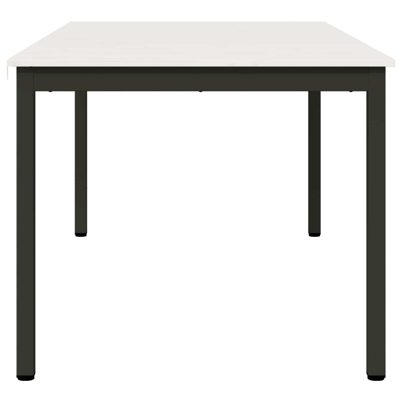 Stół jadalny Biały 180 x 90 x 75 cm Lite drewno sosnowe