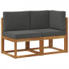 Modułowa sofa na zewnątrz 2 Sztuka Naturalny i Antracytowy
